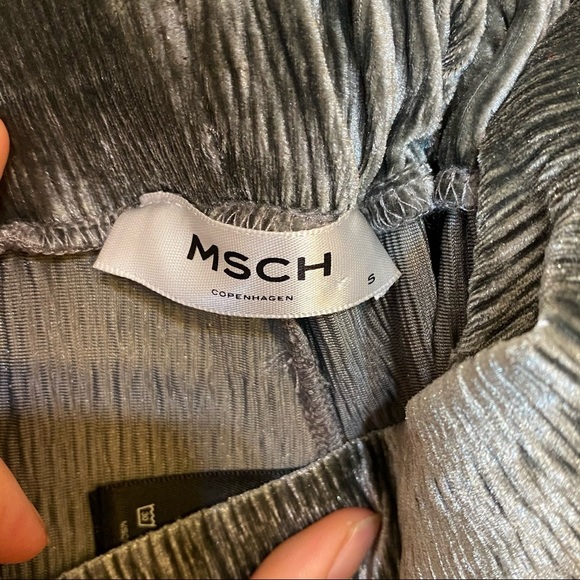 Moss Copenhagen Silver Velvet Pants - Picture 6 of 6